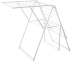 Amazon Basics Foldable Space-Saving 2-Wing Metal Clothes Drying Rack, 61x23.6x39.3 inches, White
