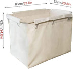 Large Rolling Laundry Cart for Commercial/Home, Replacement Laundry Cart Liner Bag, Removable Waterproof Liner Bag, Large Waterproof Thick Oxford Cloth Bags for Storage Cart(Beige)