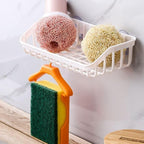 Pink Multifunctional Drain Rack,Hanging Storage Rack Drain Rack Sink Shelf Suction Cup Dishwashing Soap Sponge Holder for Kitchen Accessories Racks and Holders