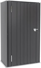 Greesum Outdoor Metal Storage Cabinet, 55'' Lockable Tall Shed, Vertical Tool Organizer Without Shelves for Garage, Patio, Backyard, Home & Lawn, Black