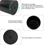 Cyrank Kitchen Utensil Holder, 360° Rotating Utensil Organizer Utensil Caddy Utensil Crocks for Kitchen Countertop(Black)