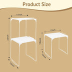 Locker Organizer Shelf Stackable Extra Locker Shelf for School Locker Organizer Storage Cabinet Accessories Suitable for School, Office, and Home use (2, White)