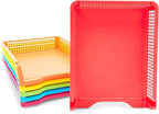 Bright Creations Classroom Turn in Trays - 6-Pack, Letter Size, 12.75 x 9.75 x 2.75 in, Rainbow Plastic - Teacher Supplies & Classroom Must Haves - Stackable Paper Organizer & Homework Trays