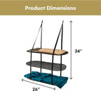 Greenco 3 Tier Over The Door Folding Drying Rack |for Clothing, Sweater, Garment, and Room Organization| Dryer Racks for Laundry Perfect for Small Spaces, Apartments, Dorm Rooms, and Bathrooms|Black