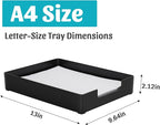 Letter-Size Tray Desk Letter Tray Paper Tray, Sturdy Heavy-Duty Plastic Printer Paper Tray, Single-Tier Stackable File Storage Organizer for Office Home (Black)