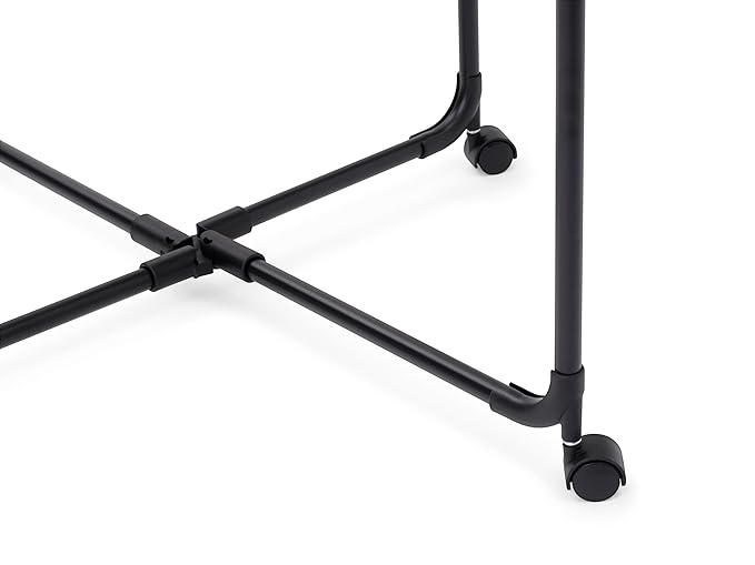Brabantia HangOn Tower Clothes Drying Rack with Wheels | 98ft (30m) | Matt Black | Tall 3-Tier Indoor Clothes Airer with Adjustable Shelves for Towels, Folds Flat to Save Space | Fits 3 Full Loads