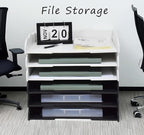 A3 Stackable Paper Tray, 3 Tier Desk File Organizer, Desktop Organizer for Office Supplies, File Storage, Letter Organizer /A3 Office File Folder,Home or Office School, White (Portrait-White-3-Tier)