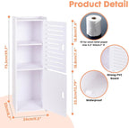 ShellKingdom Toilet Paper Holder Stand, Small and Slim Bathroom Storage Cabinet for Bathroom Small Spaces, 29.7 x 9.5 x 8.7 inch