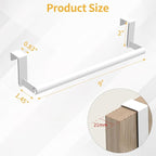 Over The Door Towel Rack, Kitchen Towel Holder Over Cabinet Door Towel Bar Stainless Steel for Cupboard for Kitchen Dish Towel Holder Hanger, 2 Pack (White)