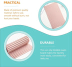 SECFOU Non-Slip Soft Silicone Laundry Washboard, Portable Foldable Household Washing Board for Hand Clothes Cleaning, Pink Small Size for Travel and Home Use