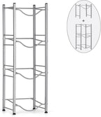 LIANTRAL Water Cooler Jug Rack, 5 Gallon Water Jug Holder Water Bottle Storage Rack, 5 gallon water bottle holder, water jug holder, 4 Tiers, Silver