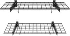 TORACK 2 Pack Garage Wall Shelves, 15" x 45" Wall Mounted Wire Shelves for Garage Heavy Duty Wall Shelving(Pack of 2, Black)
