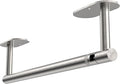 RUACQ Paper Towel Holder Under Cabinet, Wall Mounted or Adhesive Stainless Steel Paper Towel Holder,Round Base Paper Towel Rack for Kitchen, RV, Bathroom (Brushed Nickel)