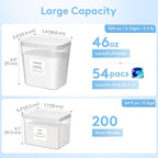 Lifewit Laundry Pods Container with Pop-up Lid, Laundry Room Organization, Dryer Sheet Holder for Washing Powder Scent Booster Beads, 2700 +2000ml/0.72+0.5gal,6 Pcs