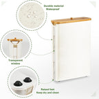 Toilet Paper Storage Basket, Extra Large Bamboo Toilet Paper Storage Organizer Holds 24 Rolls, Freestanding Toilet Paper Holder Bin for Bathroom, Bathroom Accessories Organizer