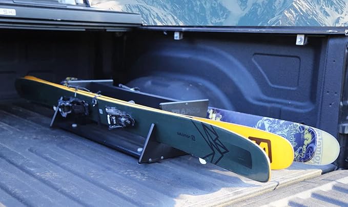 TRAPSKI Mobile Racing and XC Ski Rack Marine Grade HDPE Plastic | UV Protected | Premium Strap Included | 3 Year Warranty | Made in The USA | Veteran Owned Business (Black, Double)
