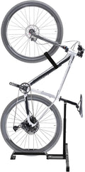Qualward Vertical Bike Stand Floor Bicycle Rack Adjustable Upright Design, Space Saving for Living Room, Bedroom and Garage