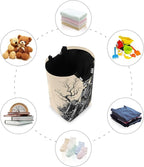 Gothic Skeleton Laundry Basket for College Dorm,50L Collapsible Portable Laundry Hamper Storage Basket for Toys Clothes Organizer