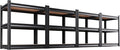 4 Pack 3 Tier Garage Shelving,Garage Storage Shelves,Adjustable Heavy Duty Metal Shelving Units and Storage Large Rack,Utility Steel Shelf For Shop Warehouse Pantry Basement Organizers 35"Hx33"Wx16"D