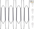 Bilillo 4 Pack Plate Hangers for The Wall, Suitable for 12-16 Inch Decorative Plate,Invisible Heavy Duty Wire Plate Holder with Wall Hooks, Plate Hangers for Displaying Plates, Platter, Dish (Black)