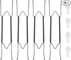 Bilillo 4 Pack Plate Hangers for The Wall, Suitable for 12-16 Inch Decorative Plate,Invisible Heavy Duty Wire Plate Holder with Wall Hooks, Plate Hangers for Displaying Plates, Platter, Dish (Black)