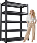 5-Tier Garage Shelving Heavy Duty, 2500LBS Garage Shelves, Adjustable Metal Shelving Unit, Garage Storage Shelves, Utility Storage Rack Shelf, Shelves for Garage Storage, 72" H×36" W×15.7" D