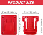 10PC Battery Holder and Tool Holder for Milwaukee M18 18V, Wall Mount Rack Organizer Storage Shelf with Screws