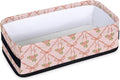 Pink Bow Small Bathroom Baskets for Toilet, Foldable Toilet Paper Tank Basket Organizer for Towels Storage Decorative Open Storage Bins for Home, Closet, Containers, Cabinet