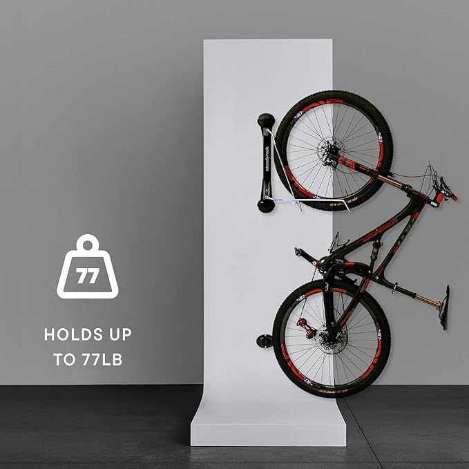 Steadyrack Bike Rack for Road Bikes - The Original Wall Mounted Vertical Bike Storage - Fits Narrow Tires