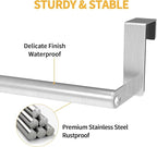 Over The Door Towel Rack, Kitchen Towel Holder Over Cabinet Door Towel Bar Stainless Steel for Cupboard for Kitchen Dish Towel Holder Hanger, 2 Pack (Brushed Nickel)