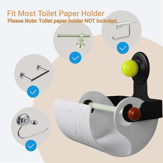 Cat & Dog Proof Toilet Paper Holder,Toilet Paper Protector Cover, Pet-Proof TP Guard Armor, TP Roll Holders,Prevents Pulling and Chewing (White)