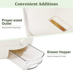 Rice Dispenser, 6 Grid 360° Rotating Rice Container Cereal Dispenser with Lid, Grain Storage Organizer Cereal Holder for Kitchen Countertop Dry Food, White, 8kg/18lbs