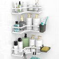 Corner Shower Caddy Bathroom Organizer Adhesive Shower Rack Bathtub Shelves - 3Pack No Drilling Shower Shelf For Inside Shower - Rustproof Bath Tub Organizer Caddy