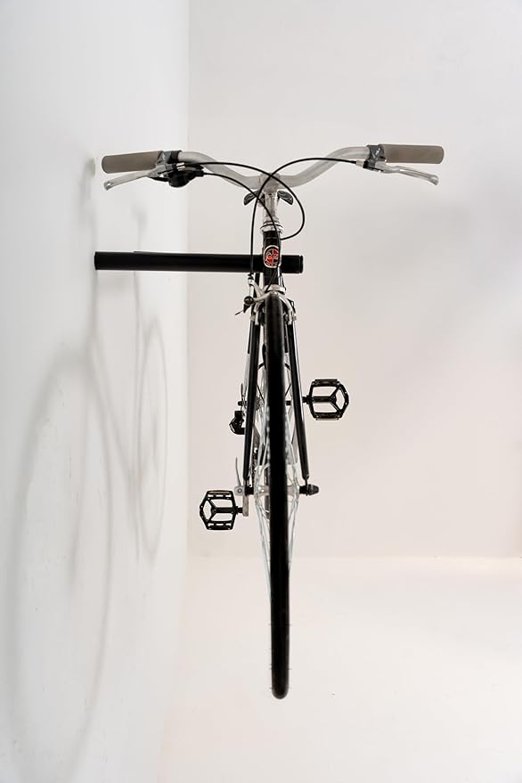 SELVA Rack - Wooden Wall Mount for Bicycle. in Different Sizes and 3 Colors: Natural, Black and White (Black, 15" 3/4)