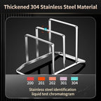 Pot Lid Holder and Cutting Board Organizer, Stainless Steel Kitchen Storage Rack for Lids and Boards, Space-Saving Cooling Rack Organizer for Countertop and Cabinet, Chopping