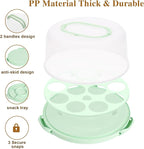 Cake Carrier with Lid and Handle, Cake Containers Cake Holder for 10 inch Cake with 2 Handles Cupcake Carrier - Plastic Cover Two Sided Base for Transport Pie Nuts Fruit Perfect Gifts，BPA-Free