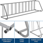 Floor Bike Rack, Sigle-Side 10-Bike Rack 122" L,Grid Bikes Racks In Ground, Freestanding Bicycle Floor Parking Stand, Stand Bike Racks for Garages Streets Yards Bike Events