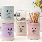Cyrank Kitchen Utensil Holder, Chopsticks Holder Drying Rack with Lid and Removable Base Silverware Caddy Flatware Drying Rack Holder Utensil Caddy Cutlery Rack Cutlery Storage Organizer(Beige)