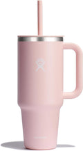 Hydro Flask Travel Tumbler with Handle, Lid and Straw - Insulated Stainless Steel in 40 Oz Trillium
