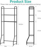 ASHLEYRIVER Over The Toilet Storage Rack, 3-Tier Storage Rack Toilet Adjustable Shelf Rack with Hooks & Roll Holder,Steel Black