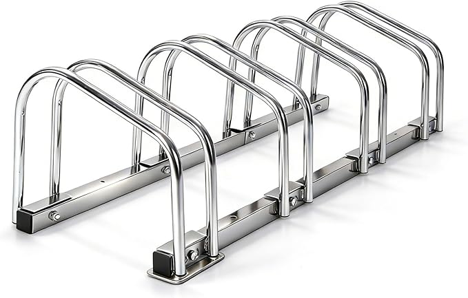 Bike Floor Stand, Freestanding Bike Parking Rack for Garage, Heavy Duty Bicycle Storage Organizer Fit 22-28" Wheels & 2.2" Tire Width,Indoor Outdoor Bike Storage Stand for Home, Apartment, Bike Shop