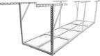 2 X 8 FT Garage Ceiling Storage Racks, Heavy Duty Overhead Garage Storages Rack with Adjustable Hight, Metal Hanging Garages Storage Rack with Support Rod, 22''- 40" Adjustable, 450 LBS (White, 2x8FT)