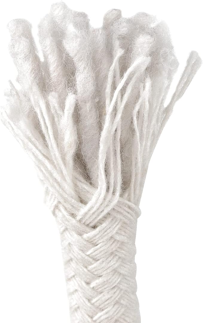 MOUYAT 328 Ft x 1/4 Inch Natural Cotton Rope, White Clothesline Cotton Cord, All Purpose Braided Cotton Cord Utility Rope for Clothes Hanging, Macrame, Plant Hanger, Knitting Crafts