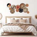 Tatuo 11 Pcs Boho Wall Basket Decor Decorative Bulrush Woven Basket Wall Decor Art Round Farmhouse Hanging Baskets for Kitchen Rustic Home Summer Decorations, Multi Sizes(Classic)