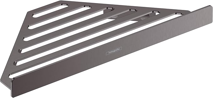hansgrohe AddStoris Corner Basket in Brushed Black Chrome 1-inch Accessories in Brushed Black Chrome, 41741340