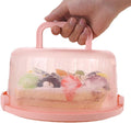 Cake Carrier With Lid And Handle, Round Cake Containers For 10 Inch Cakes, Cupcake Holder, Dustproof, Pie Keeper, Portable Cupcakes Transport Container For Cakes Pie Muffin Pizza Desserts
