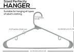 Utopia Home Plastic Hangers 50 Pack - Space Saving Clothes Hanger - Durable & Strong Closet Organizers and Storage with Built-in Strap Hooks - Essential for Shirts, Pants, Skirts & Coats (Grey)