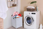 42L Collapsible Plastic Laundry Baskets,Foldable Laundry Hamper,Pack of 2 (White)
