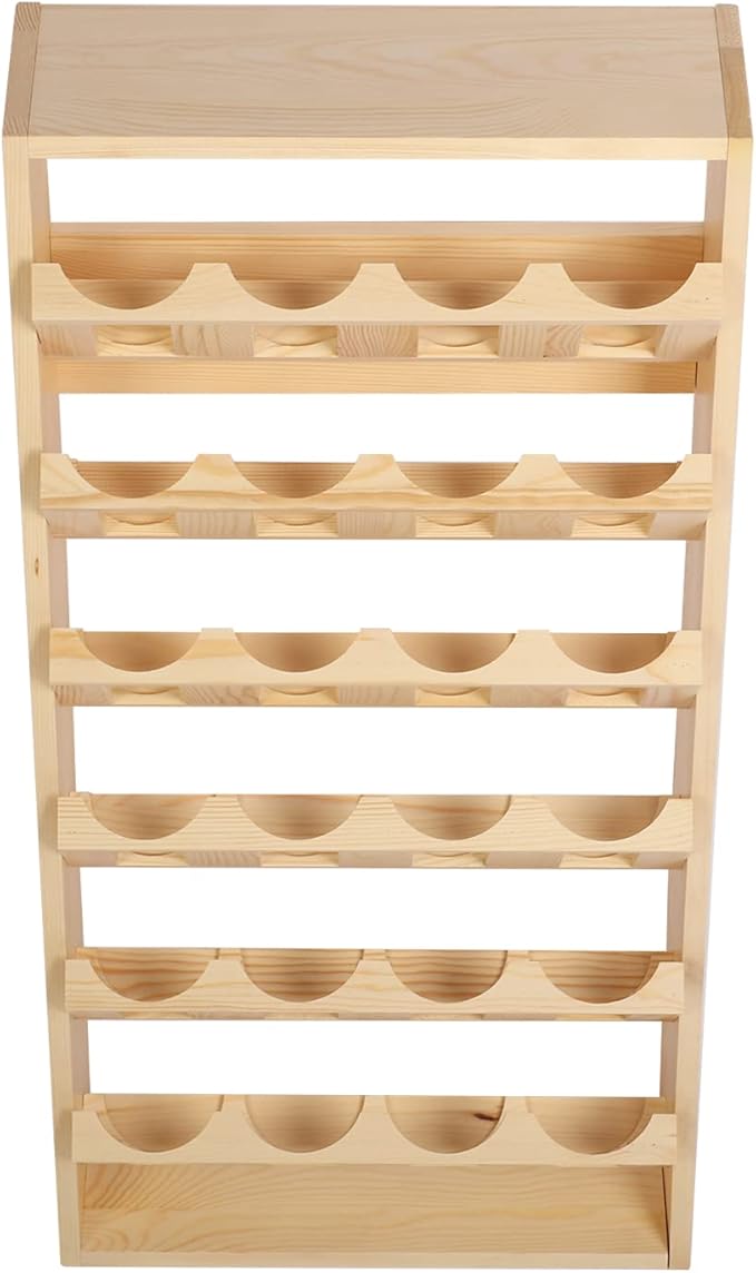MYOYAY 6-Tier 24 Holes Spray Paint Can Storage Holder Organizer Can Rack Wall Mount Spray Bottle Can Holder for Garage and Craft Workroom 14.2" L x 5" W x 30" H