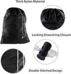 Super Z Outlet Nylon XL Laundry Bag 30" × 40" – Large Capacity Hamper Liner with Locking Drawstring, Machine Washable Clothes Bag, Fits Laundry Baskets, Holds 2 Loads (Black)